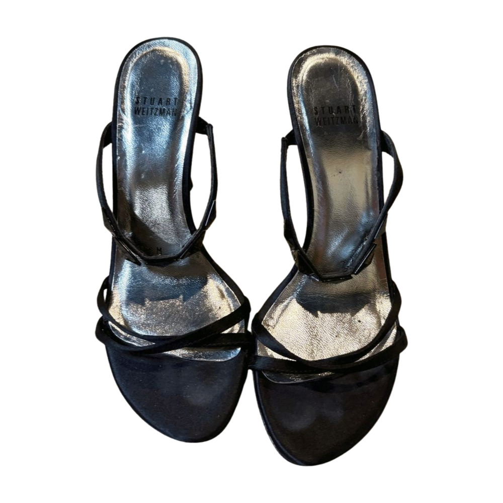 Stuart Weitzman Black Pointed Toe High Heel Pumps Shoes Size 7M